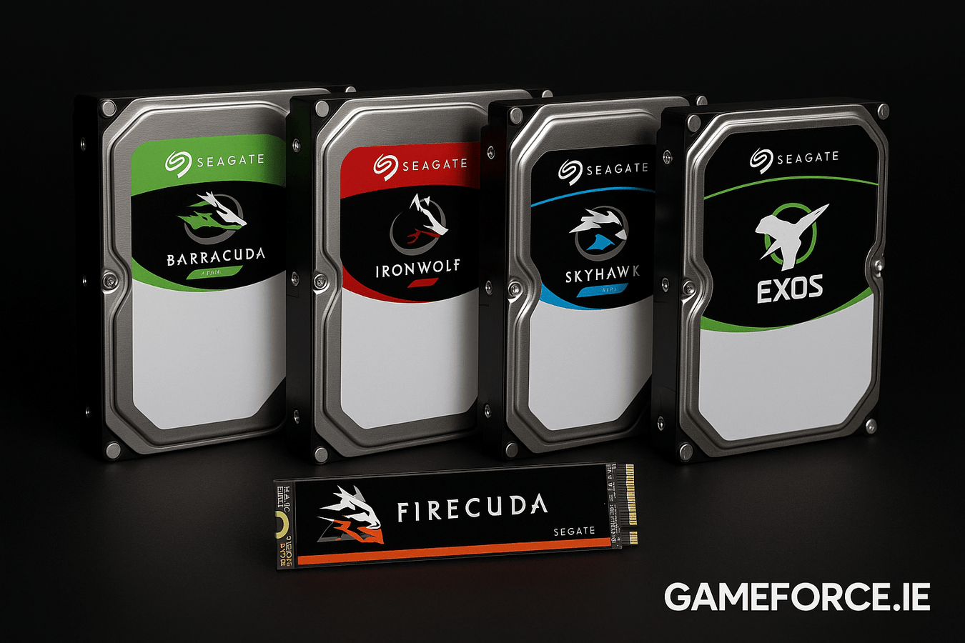 Seagate 3.5" Hard Disk Drives for Desktop PCs , Servers and NAS Storage Solutions with Official Manufacturers Warranty - Available Buy from Irelands PC Builders and PC Component Suppliers Gameforce.ie