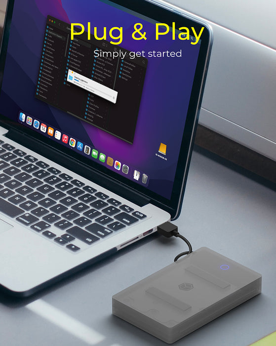 ICY BOX IB-AC603b-U3 HDD/SSD enclosure Anthracite, Black 2.5"