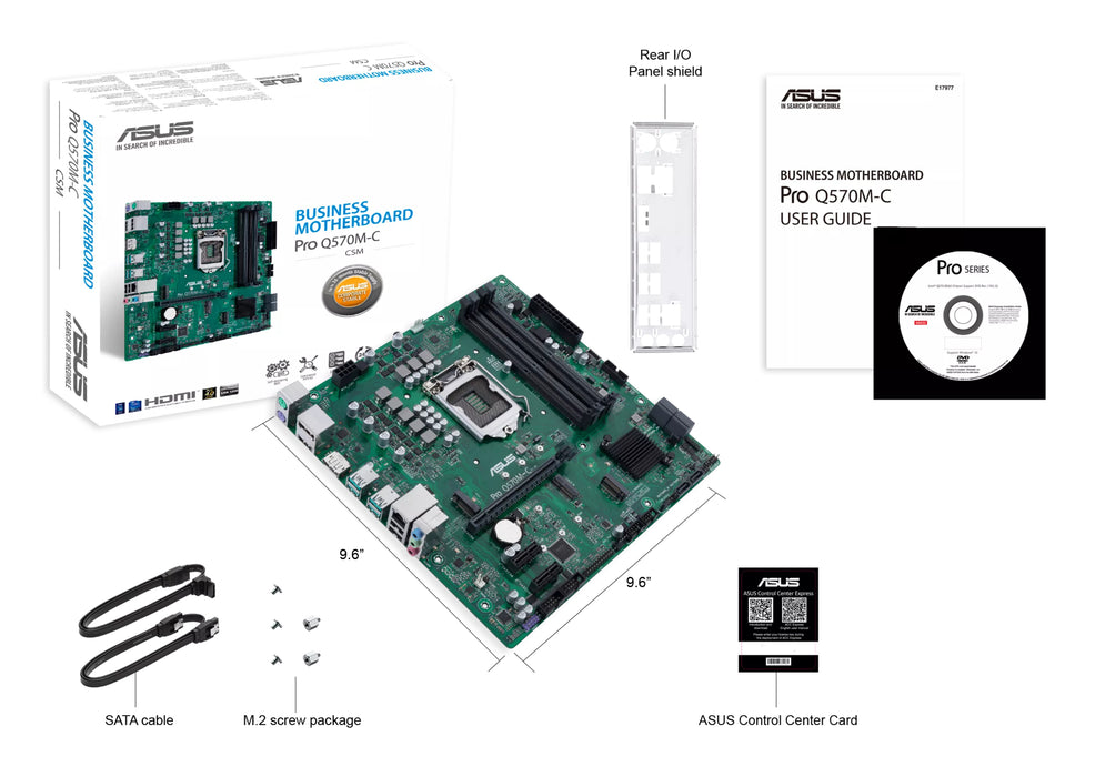 ASUS PRO Q570M-C/CSM Intel Q570 LGA 1200 (Socket H5) micro ATX