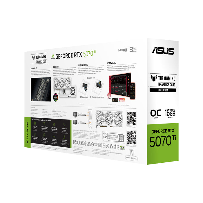 ASUS TUF Gaming TUF-RTX5070TI-O16G-BTF-WHITE