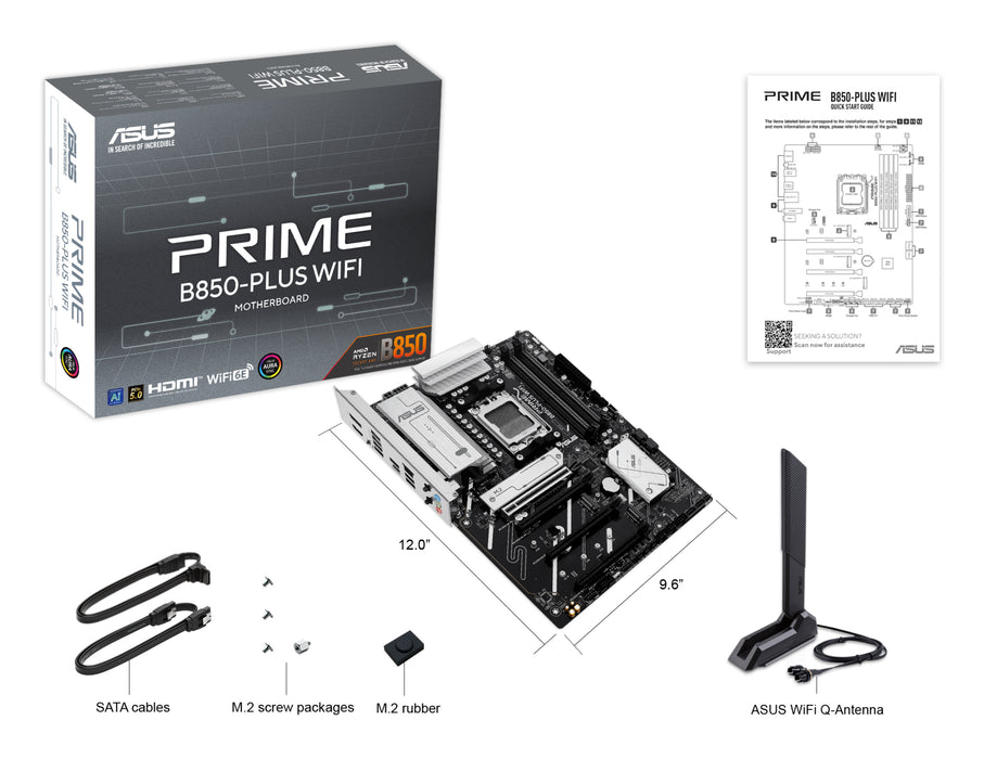 ASUS PRIME B850-PLUS WIFI AMD B850 Socket AM5 ATX