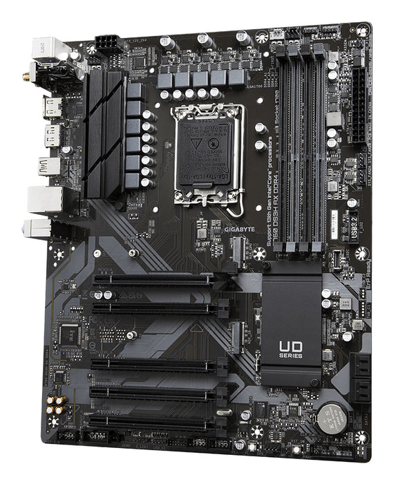GIGABYTE B760 DS3H AX DDR4 Motherboard - Supports Intel Core 14th CPUs, 8+2+1 Phases Digital VRM, up to 5333MHz DDR4 (OC), 2xPCIe 4.0 M.2, Wi-Fi 6E, GbE LAN, USB 3.2 Gen 2