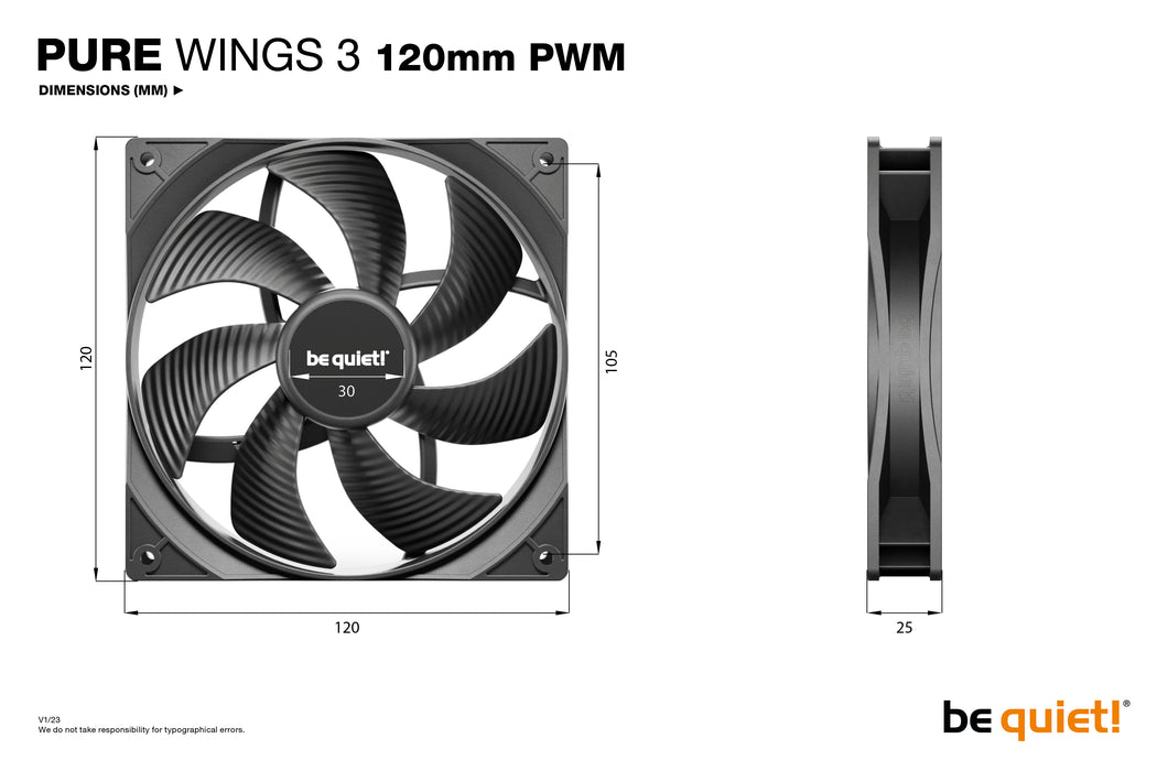 be quiet! Pure Wings 3 120 mm PWM Triple Pack