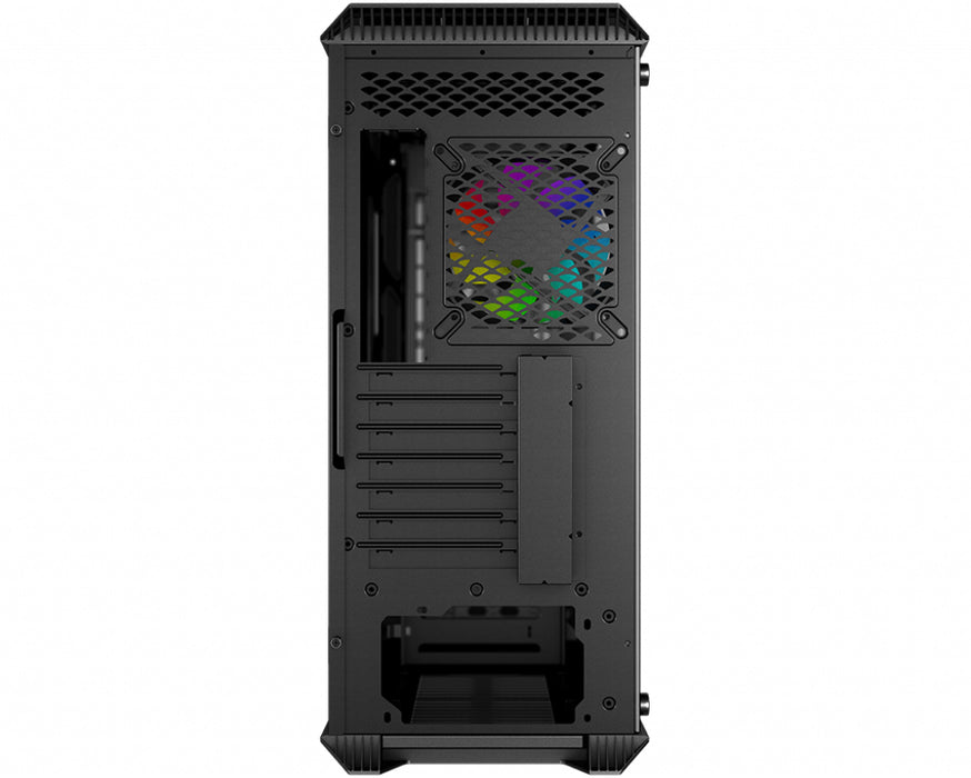 MSI MPG GUNGNIR 100 Mid Tower Gaming Computer Case 'Black, 1x 120mm ARGB + 3x 120mm Fan, Mystic Light Sync, 8 Channel ARGB Hub, Tempered Glass Panels, E-ATX, ATX, mATX, mini-ITX'