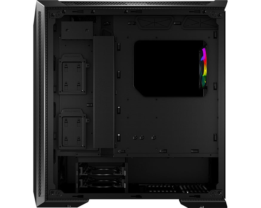 MSI MPG GUNGNIR 100 Mid Tower Gaming Computer Case 'Black, 1x 120mm ARGB + 3x 120mm Fan, Mystic Light Sync, 8 Channel ARGB Hub, Tempered Glass Panels, E-ATX, ATX, mATX, mini-ITX'