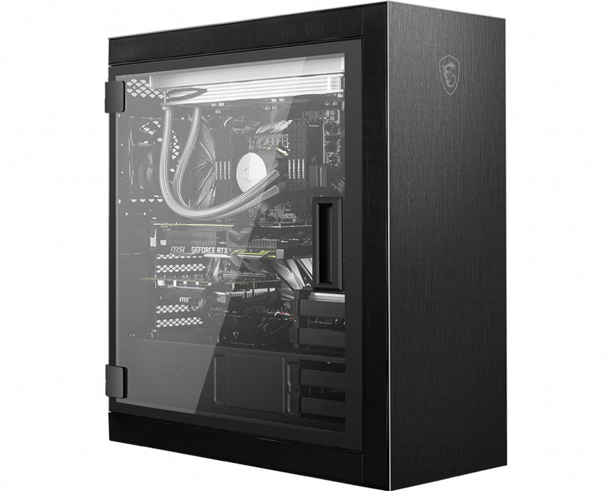 MSI MPG SEKIRA 500P Full Tower Gaming Computer Case 'Black, 4x 120mm PWM Fans, USB Type-C, Tempered Glass Panel, E-ATX, ATX, mATX, mini-ITX'