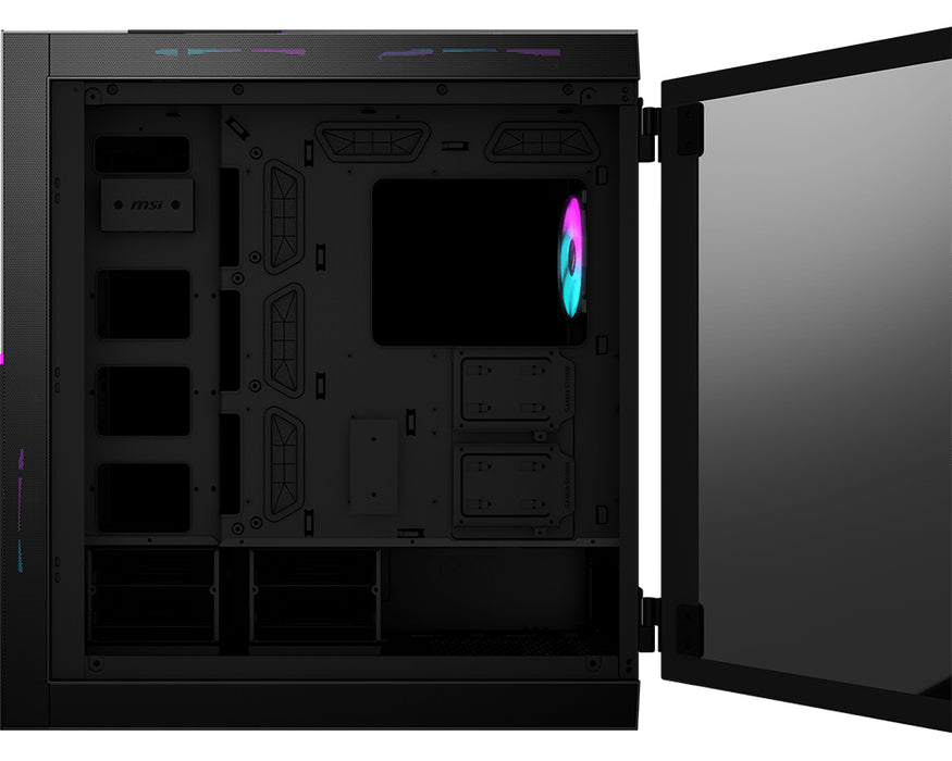 MSI MPG SEKIRA 500X Full Tower Gaming Computer Case 'Black, 3x 200mm ARGB + 1x 200mm + 1x120mm ARGB Fans, Mystic Light Sync, 8 Channel ARGB Hub, USB Type-C, Tempered Glass Panels, E-ATX, ATX, mATX, mini-ITX'