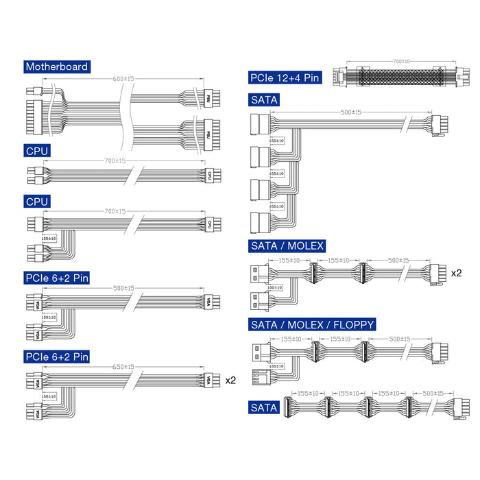 FSP Hydro PTM PRO ATX3.0(PCIe5.0) 1200W power supply unit 20+4 pin ATX ATX Black