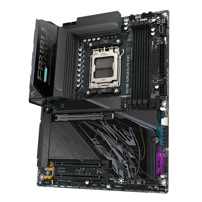GIGABYTE X870E AORUS ELITE X3D Motherboard - Supports AMD Ryzen 9000 CPUs, 16+2+2 Phases Digital VRM, up to 9000Hz DDR5 (OC), 2xPCIe 5.0 + 2xPCIe 4.0, Wi-Fi 7, 5GbE LAN, USB 4