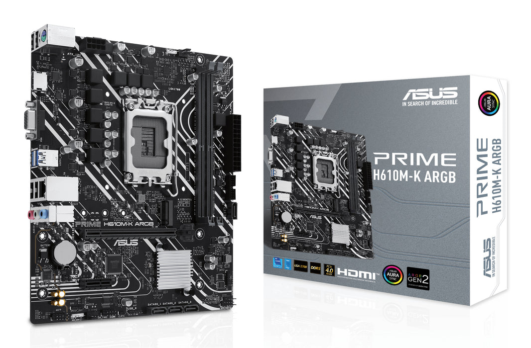 ASUS PRIME H610M-K ARGB Intel H610 LGA 1700 micro ATX