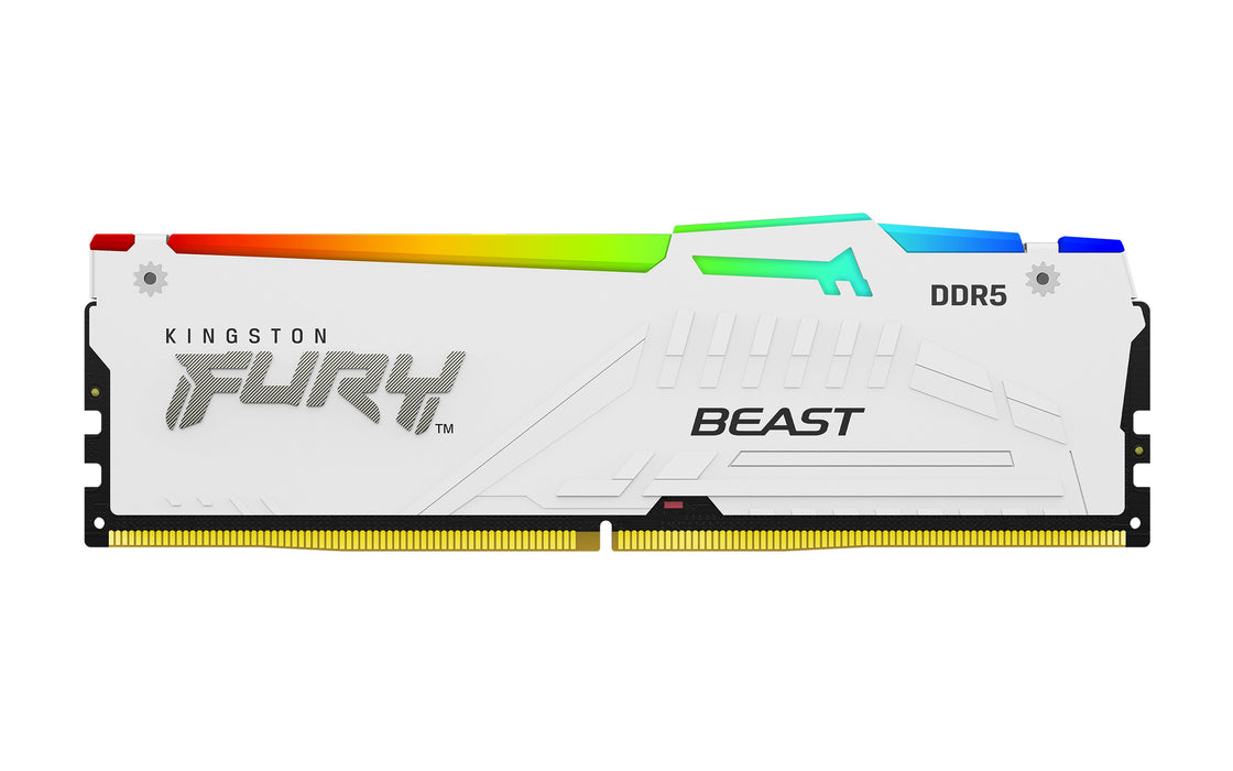 Kingston Technology FURY Beast 32GB 5600MT/s DDR5 CL40 DIMM (Kit of 2) White RGB XMP