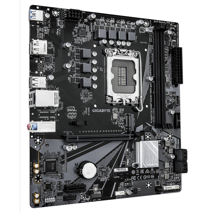 GIGABYTE H610M D3W Motherboard - Supports 14th Gen. Intel Core CPUs, 5+1+1 phases VRM, up to 5600MHz DDR5, 1xPCIe 3.0 M.2, 1GbE LAN, USB 3.2 Gen 1