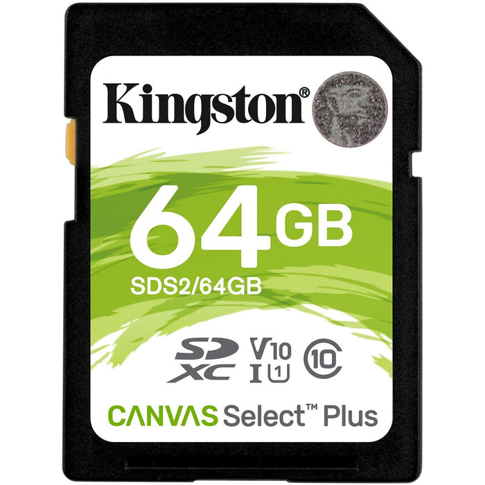 Kingston Technology 64GB SDXC Canvas Select Plus 100R C10 UHS-I U1 V10
